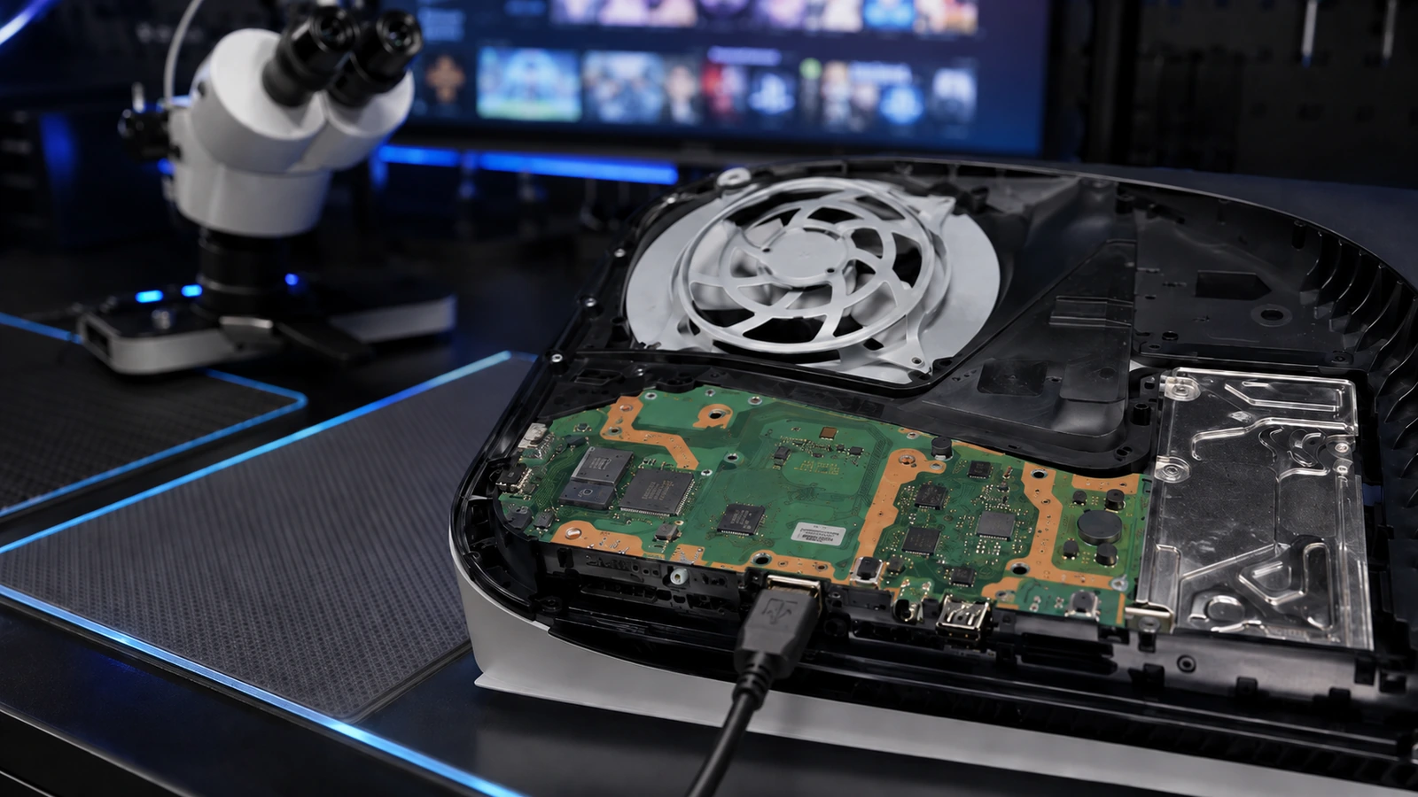Illustrative PS5 HDMI area after inspection