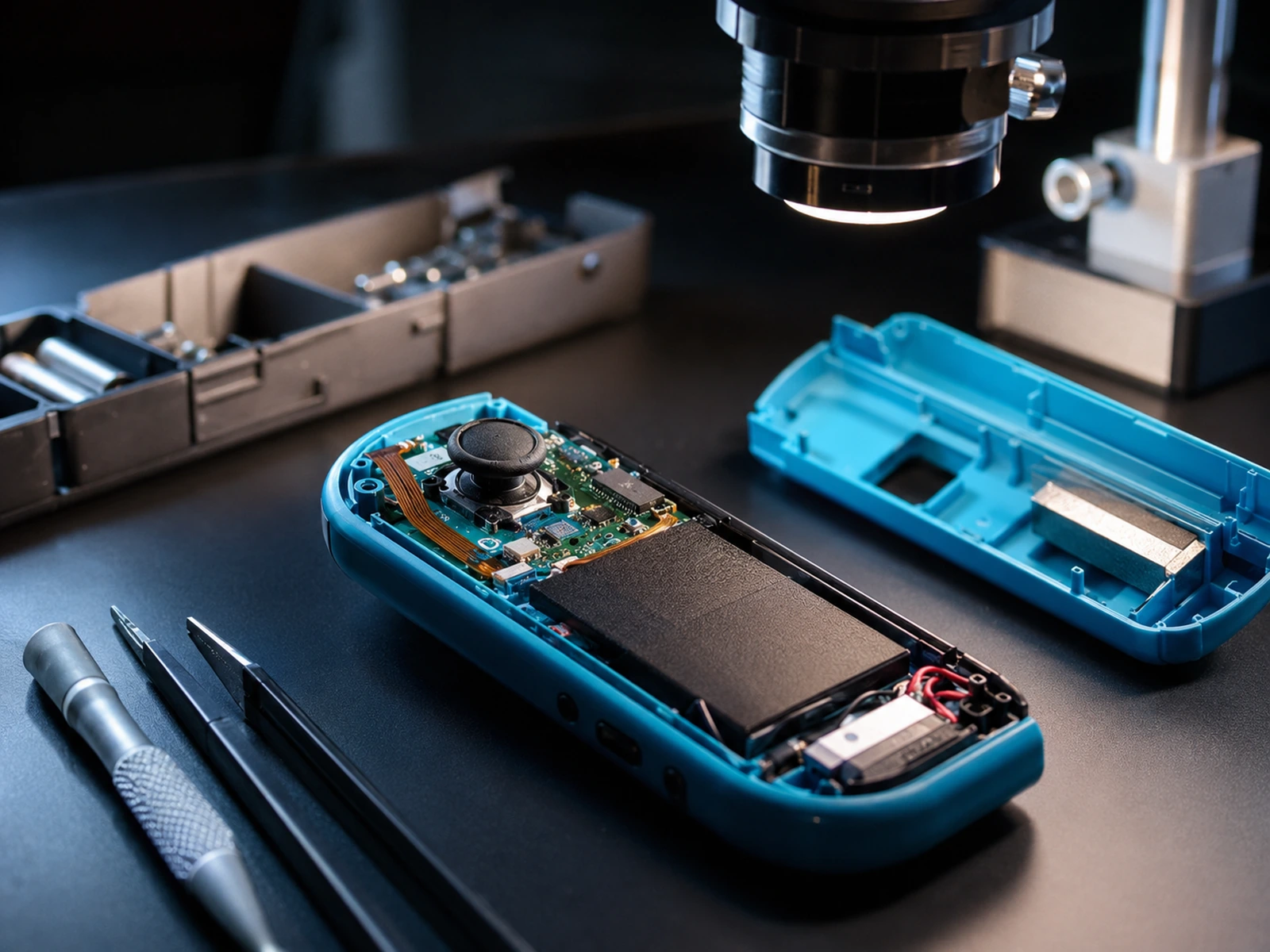 AI-assisted visualization of Nintendo Switch Joy-Con internal repair