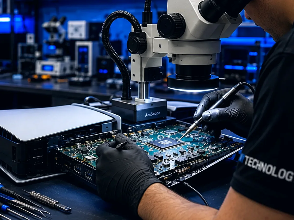 Illustrative Xbox HDMI board-level inspection