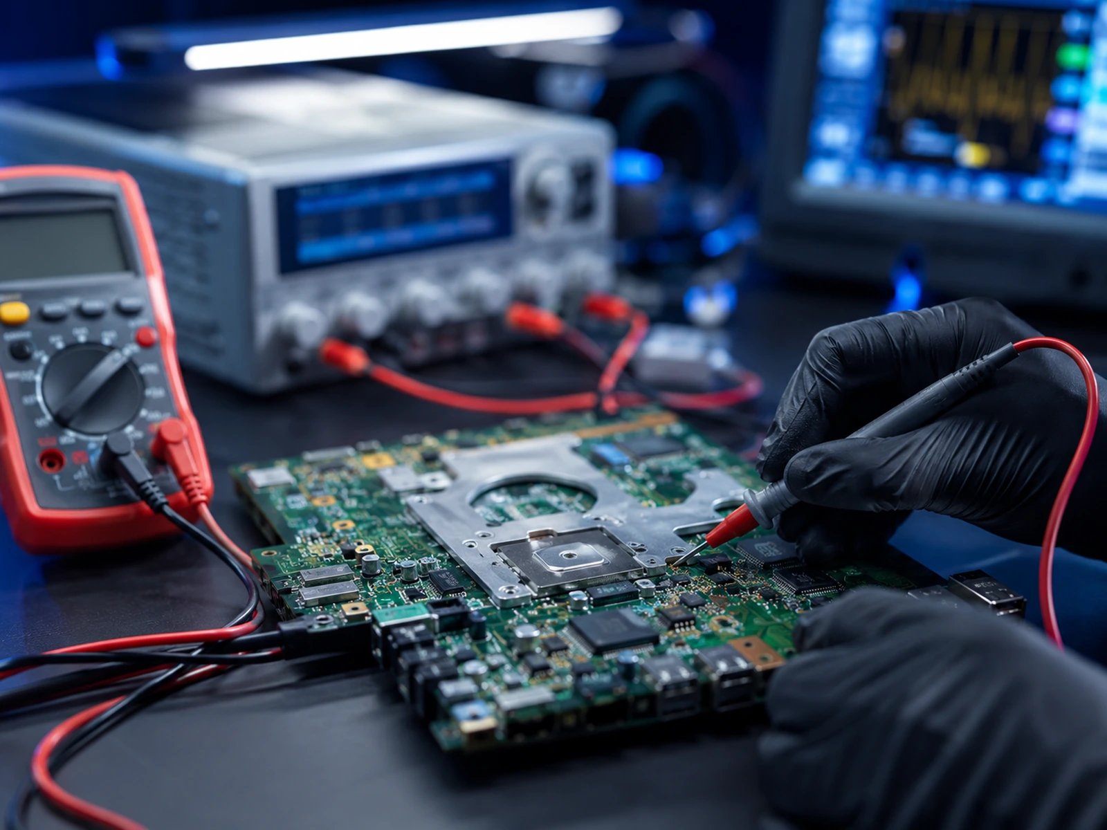 Illustrative professional electronic diagnostic workbench
