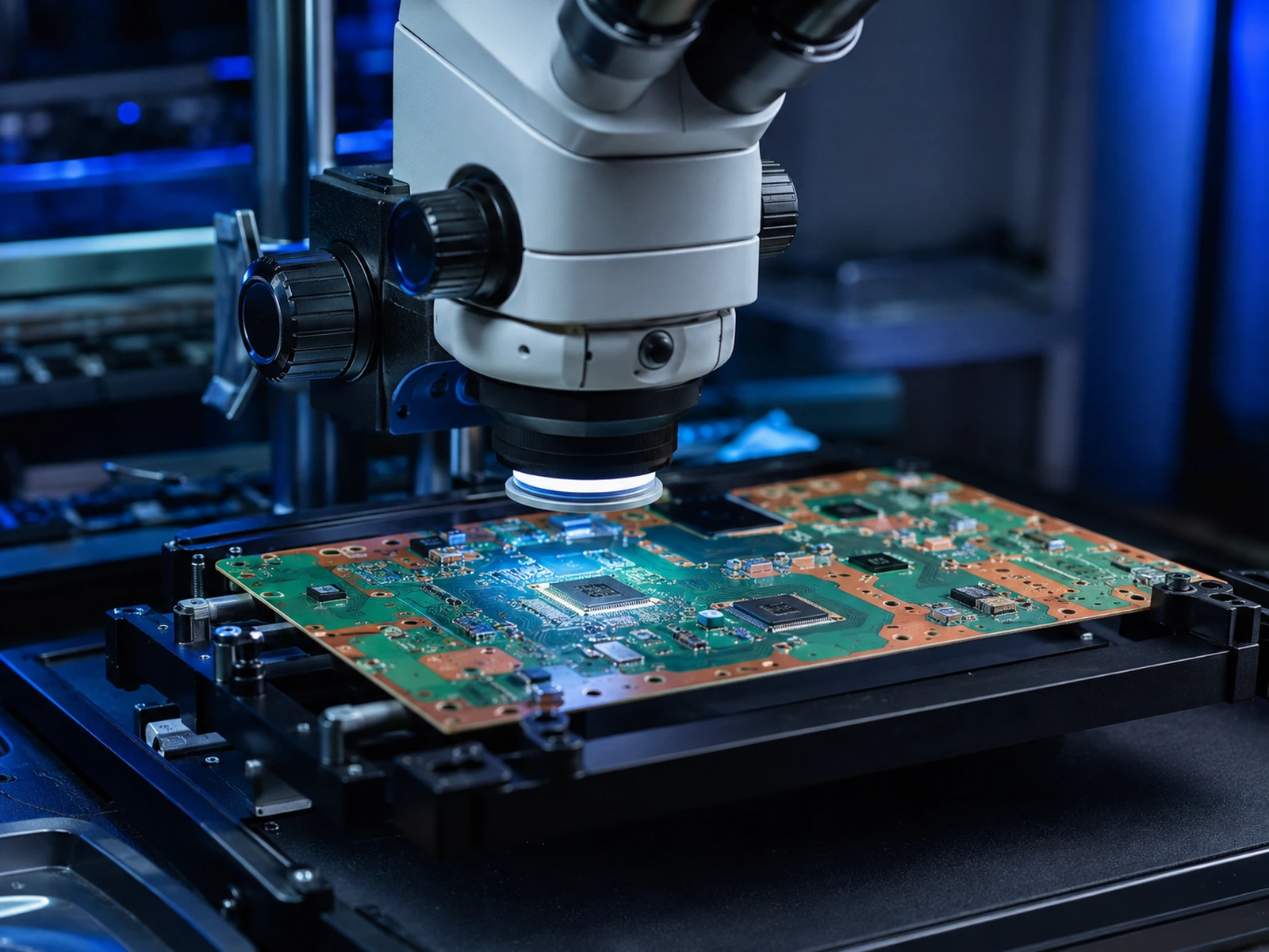 Illustrative microscope-assisted board inspection at NYTechnology