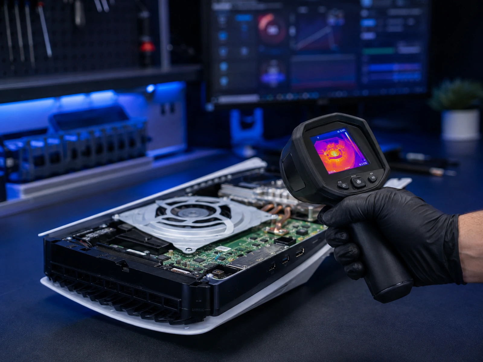 Illustrative thermal and power-behavior inspection